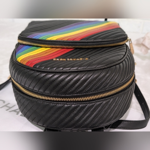 Rare Limited Edition Michael Kors Abbey Black Rainbow Pride Backpack W/Dust Bag - Picture 11 of 16